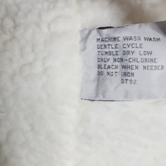 Vintage 80s Blue Sherpa Lined Winter Jacket Windsor Bay 1X Plus - Picture 15 of 15